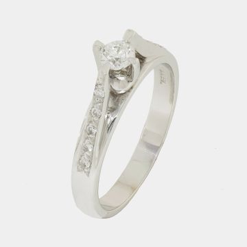Ring Weißgold 18 Kt mit Diamanten