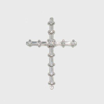 Kreuz Weißgold 18 Karat mit Diamanten