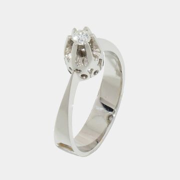 Ring Weißgold 18 Kt mit Diamant