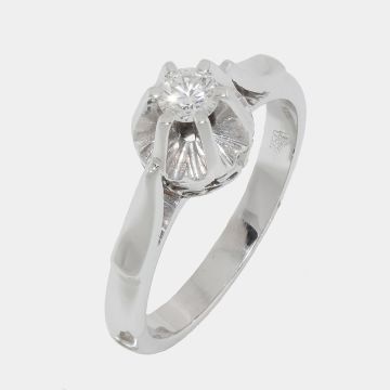 Ring Weißgold 18 Kt mit Diamant