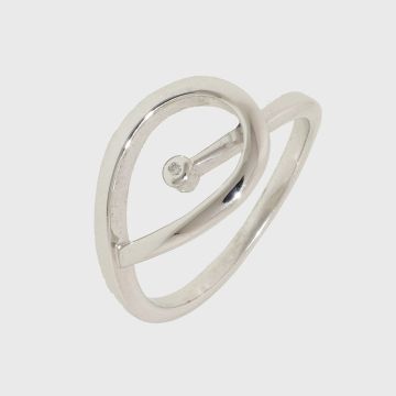 Silver ring 925 with diamond