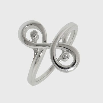 Silver ring 925 with diamond