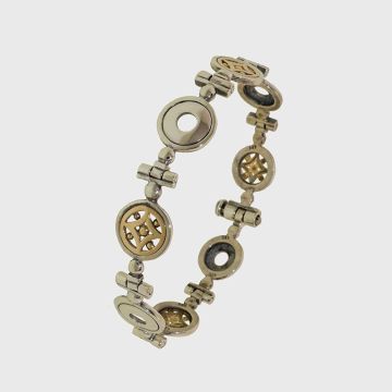 Armband Silber  mit Gold 14kt