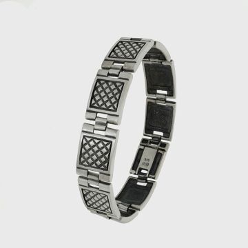 Silber Armband mit Oxidation
