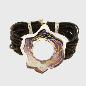 Armband Silber  mit Gold 22kt
