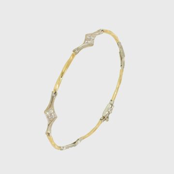 Armband Weiß Gelbgold 14kt