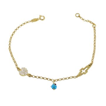 Silberarmband 925 vergoldet mit Zirkonen