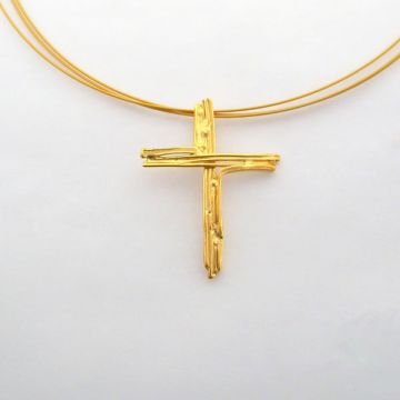 Kreuz Silber  Vergoldet