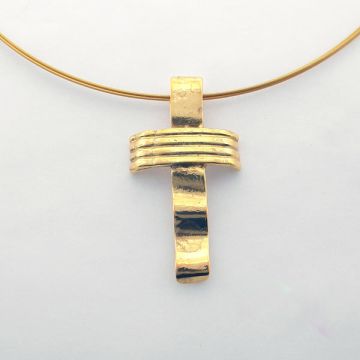 Kreuz Silber  Vergoldet