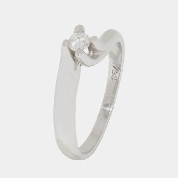 Ring Weißgold 18 Kt mit Diamant