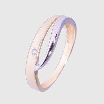 Ring Weiß Gelbgold 14 kt