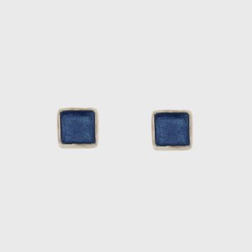 Silver Earrings with Enamel
