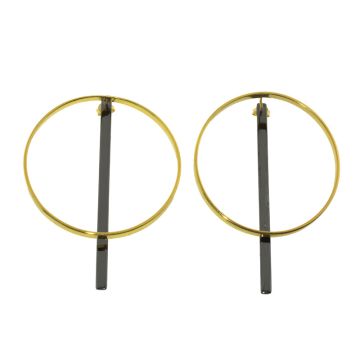 Moderner Ohrring 24K vergoldet