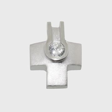 Silber Kreuz 925 mit Zirconstein