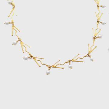 Halskette Gold 18 Karat mit Perlen