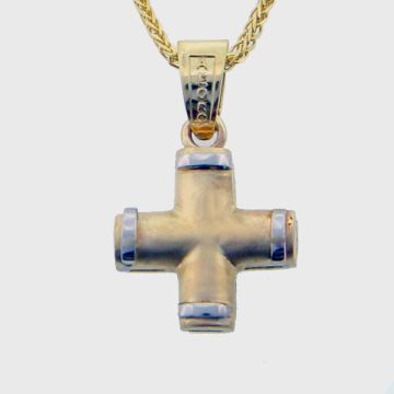 Kreuz Weiß Gelbgold 14ct