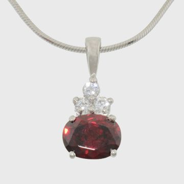 Silber Anhänger mit Zirkon