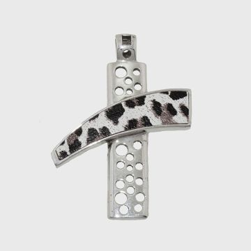Silber Kreuz 925 mit Lederstück