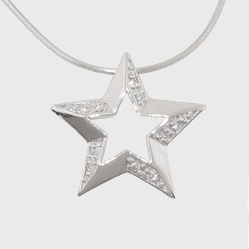 Silber Anhänger mit Zirkon