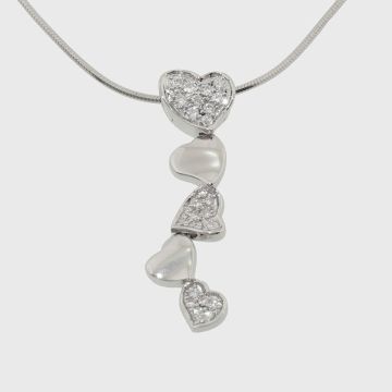 Silver pendant with zircon stones 