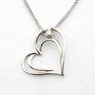 Anhänger Weißgold 14kt mit Kette