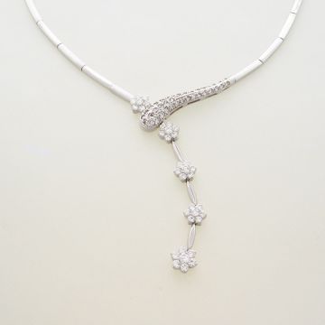 Halskette Set Weißgold 14k