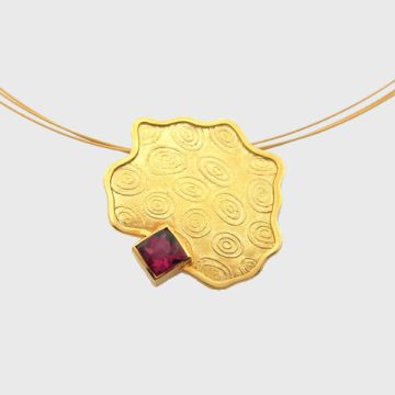 Halskette Gelbgold 18 Karat mit Goldschnur 18kt