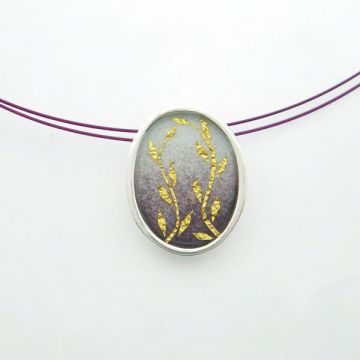 Anhänger Silber  mit Gold 22kt