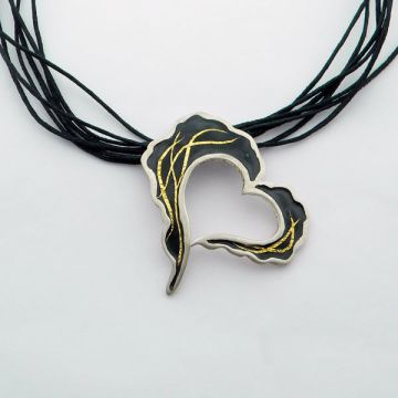 Anhänger Silber  mit Gold 22kt