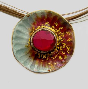 Anhänger Silber  mit Gold 22kt