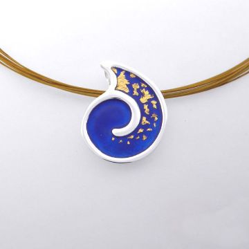 Κρεμαστό ασημένιο με χρυσό 22κ