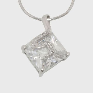 Silber Anhänger mit Zirkon Steinen