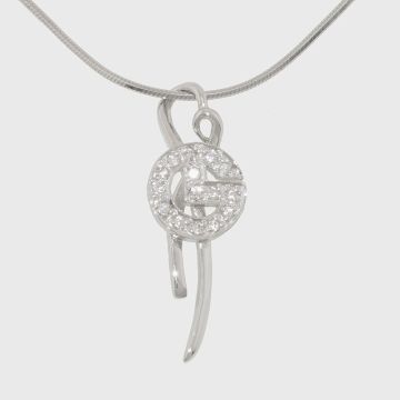 Silver pendant with zircon stones