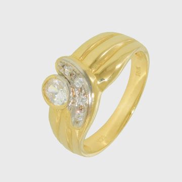 Ring Gelbgold 18kt mit Zirkon