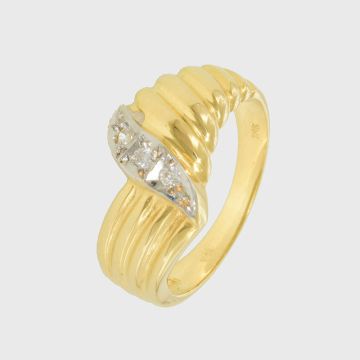 Ring Gelbgold 18kt mit Zirkon