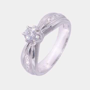 Ring Weißgold 18 Karat mit Diamant