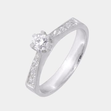 Ring Weißgold 18 Karat mit Diamant