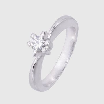 Ring Weißgold 18 Karat mit Diamant