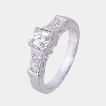 Ring Weißgold 18 Karat mit Diamant