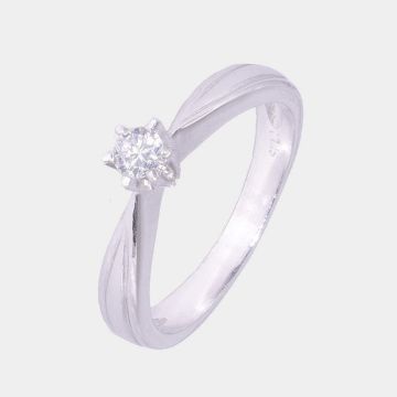 Ring Weißgold 18 Karat mit Diamant