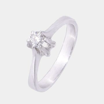 Ring Weißgold 18 Karat mit Diamant