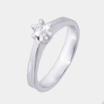 Ring Weißgold 18 Karat mit Diamant