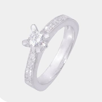 Ring Weißgold 18 Karat mit Diamant