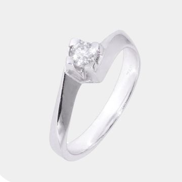 Ring Weißgold 18 Karat mit Diamant