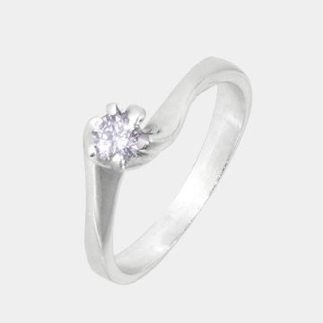 Ring Weißgold 18 Karat mit Diamant