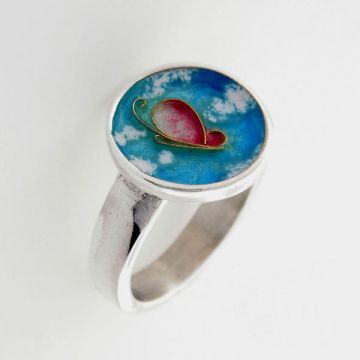 Silver Ring with Gold 22ct