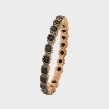 Silver Ring 925 Rose Gold plated with zircon