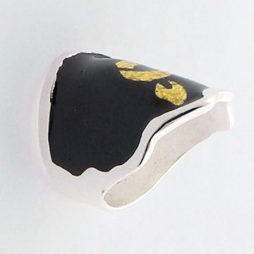 Ring Silber  mit Gold 22kt
