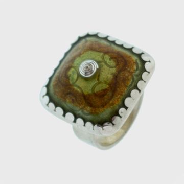 Ring Silber mit Emaille
