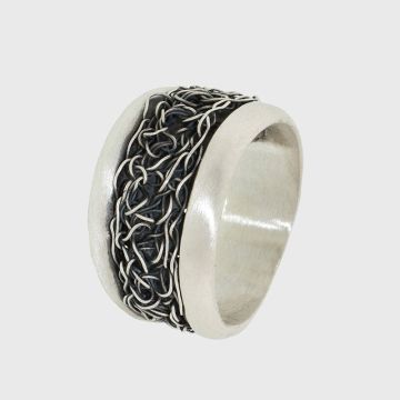 Ring silver 925 with oxidation